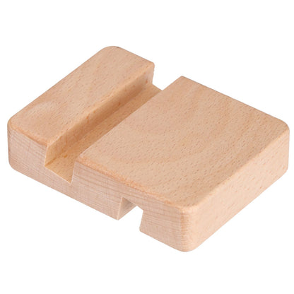 Phone Stand Wooden Compact Durable Universal Simple Stylish Modern Phone Holder for Home OfficeSquare Double Slot