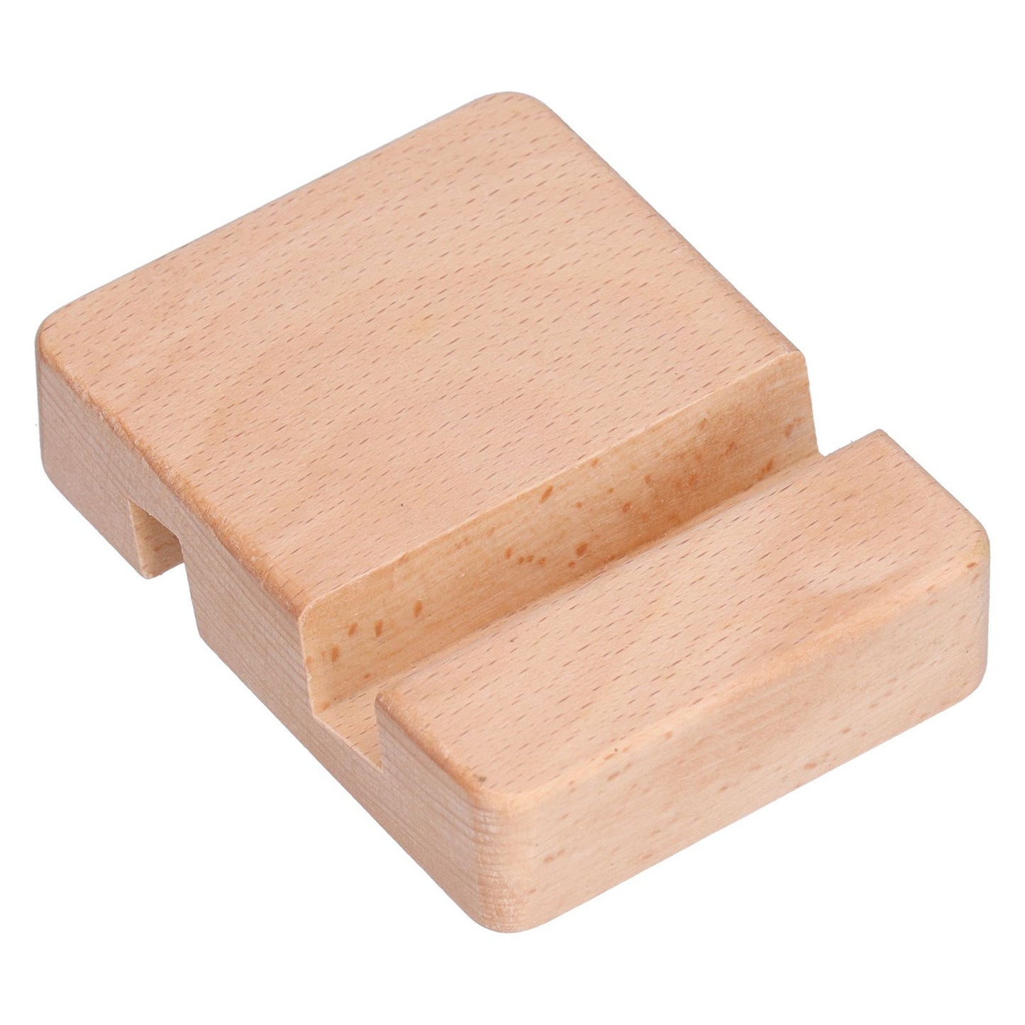 Phone Stand Wooden Compact Durable Universal Simple Stylish Modern Phone Holder for Home OfficeSquare Double Slot