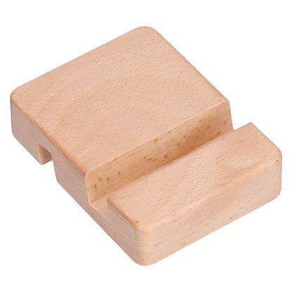 Phone Stand Wooden Compact Durable Universal Simple Stylish Modern Phone Holder for Home OfficeSquare Double Slot