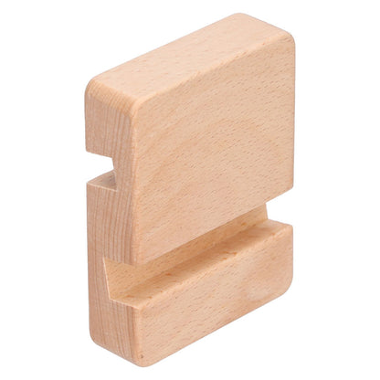 Phone Stand Wooden Compact Durable Universal Simple Stylish Modern Phone Holder for Home OfficeSquare Double Slot