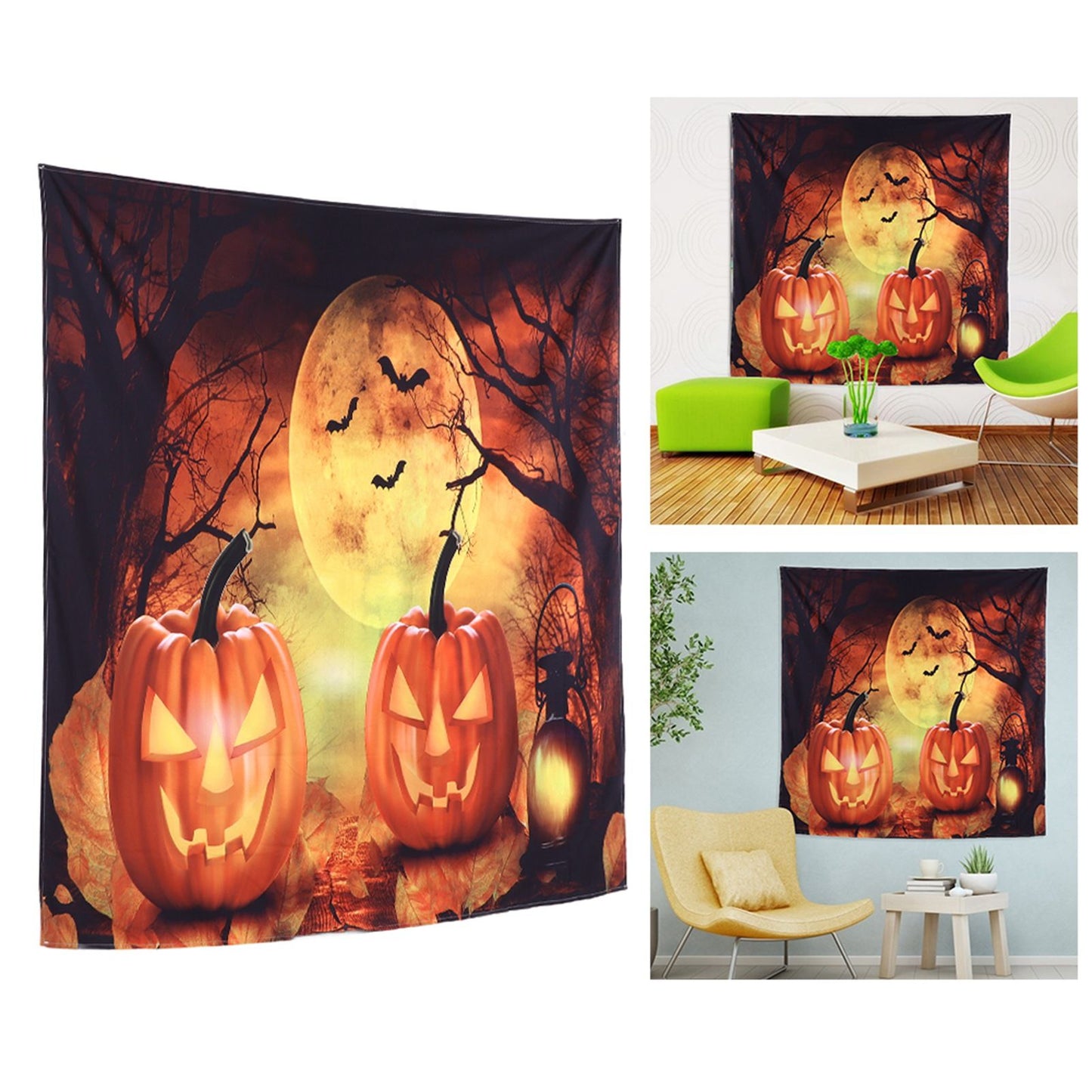 Halloween Tapestry Wall Hanging Mat Carpet Background Decoration Home Party Photo Studio Supplies230x180cm / 90.6x70.9in