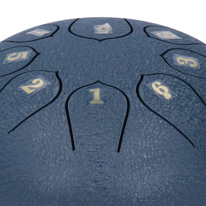 6in 8 Tones Tongue Drum with Mallets Music Book Musical Percussion Instruments for Meditation EntertainmentNavy Blue
