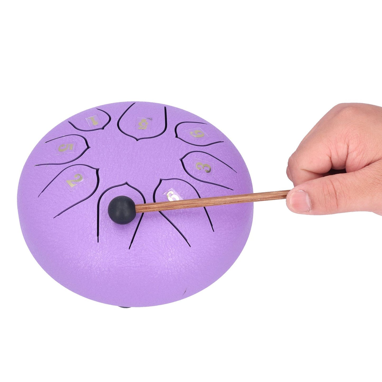6in 8 Tones Tongue Drum with Mallets Music Book Musical Percussion Instruments for Meditation EntertainmentPurple
