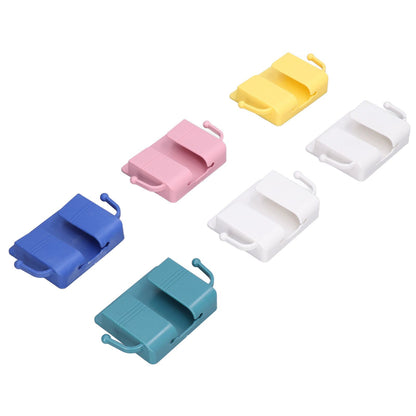 6pcs Wall Mount Phone Holder Self Adhesive Remote Control Storage Box Wall Beside Charging Phone Stand for Bedroom
