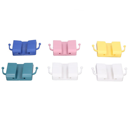 6pcs Wall Mount Phone Holder Self Adhesive Remote Control Storage Box Wall Beside Charging Phone Stand for Bedroom
