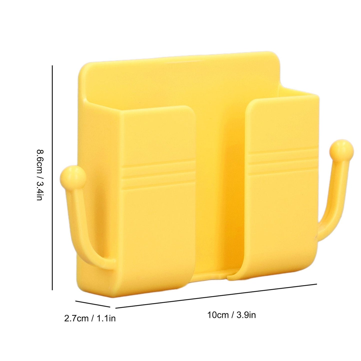 6pcs Wall Mount Phone Holder Self Adhesive Remote Control Storage Box Wall Beside Charging Phone Stand for Bedroom