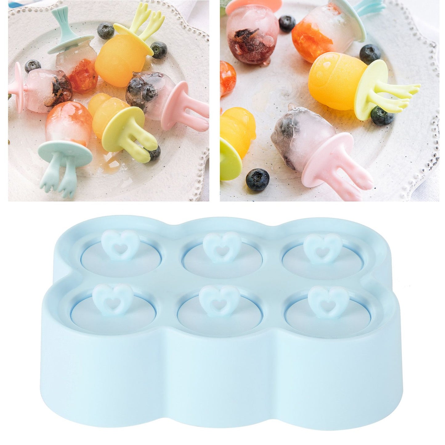 DIY Ice Cream Mold Innovative Household Ice Bar Mold for Home Summer Kitchen RestaurantBlue