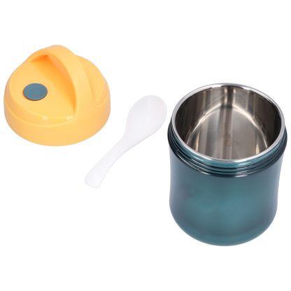 Insulated Food Jar 500ml 304 Stainless Steel Silicone Waterproof Keep Warm Lunch Box for SoupYellow