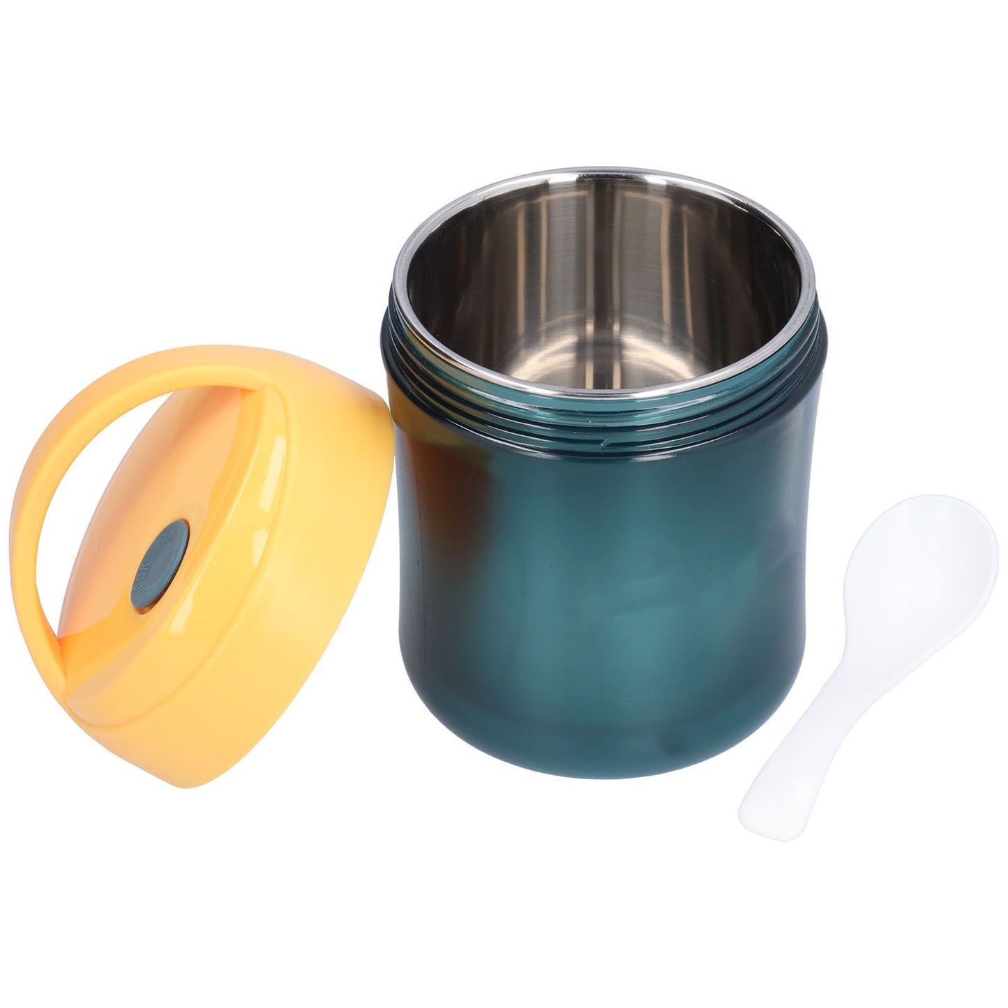 Insulated Food Jar 500ml 304 Stainless Steel Silicone Waterproof Keep Warm Lunch Box for SoupYellow