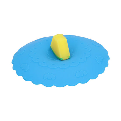 Silicone Lid Dustproof and Heat Resistant Hot and Cold Beverage Cup Cover for Kitchen HomeBlue