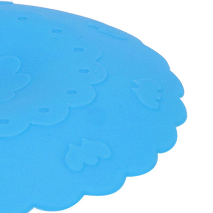 Silicone Lid Dustproof and Heat Resistant Hot and Cold Beverage Cup Cover for Kitchen HomeBlue