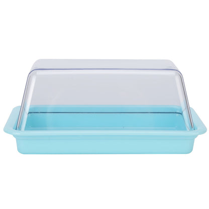Rectangular Butter Cutting Box with Lid Portable Butter Storage Box for Home KitchenBlue