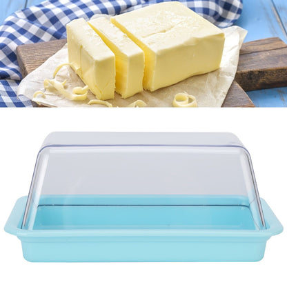 Rectangular Butter Cutting Box with Lid Portable Butter Storage Box for Home KitchenBlue