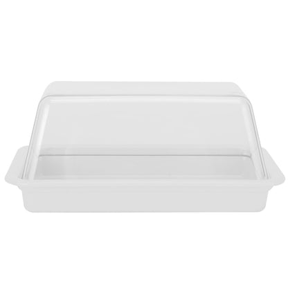 Rectangular Butter Cutting Box with Lid Portable Butter Storage Box for Home KitchenWhite