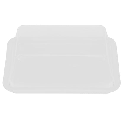 Rectangular Butter Cutting Box with Lid Portable Butter Storage Box for Home KitchenWhite