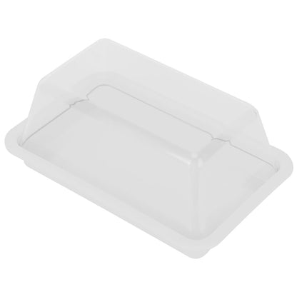 Rectangular Butter Cutting Box with Lid Portable Butter Storage Box for Home KitchenWhite