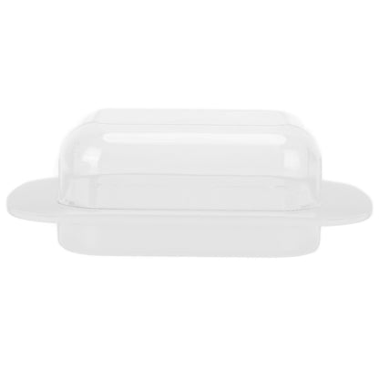 Wide Rectangular Butter Container with Lid Knife Portable Small Cheese Dish Holder Tray for Home KitchenWhite