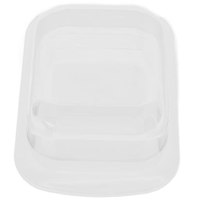 Wide Rectangular Butter Container with Lid Knife Portable Small Cheese Dish Holder Tray for Home KitchenWhite