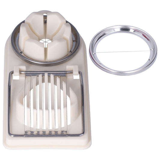 Egg Cutter Household Stainless Steel Wire Egg Cutter Safe Easy to Operate for Hard Boiled EggsWhite