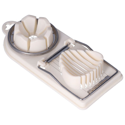 Egg Cutter Household Stainless Steel Wire Egg Cutter Safe Easy to Operate for Hard Boiled EggsWhite