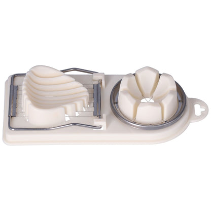 Egg Cutter Household Stainless Steel Wire Egg Cutter Safe Easy to Operate for Hard Boiled EggsWhite