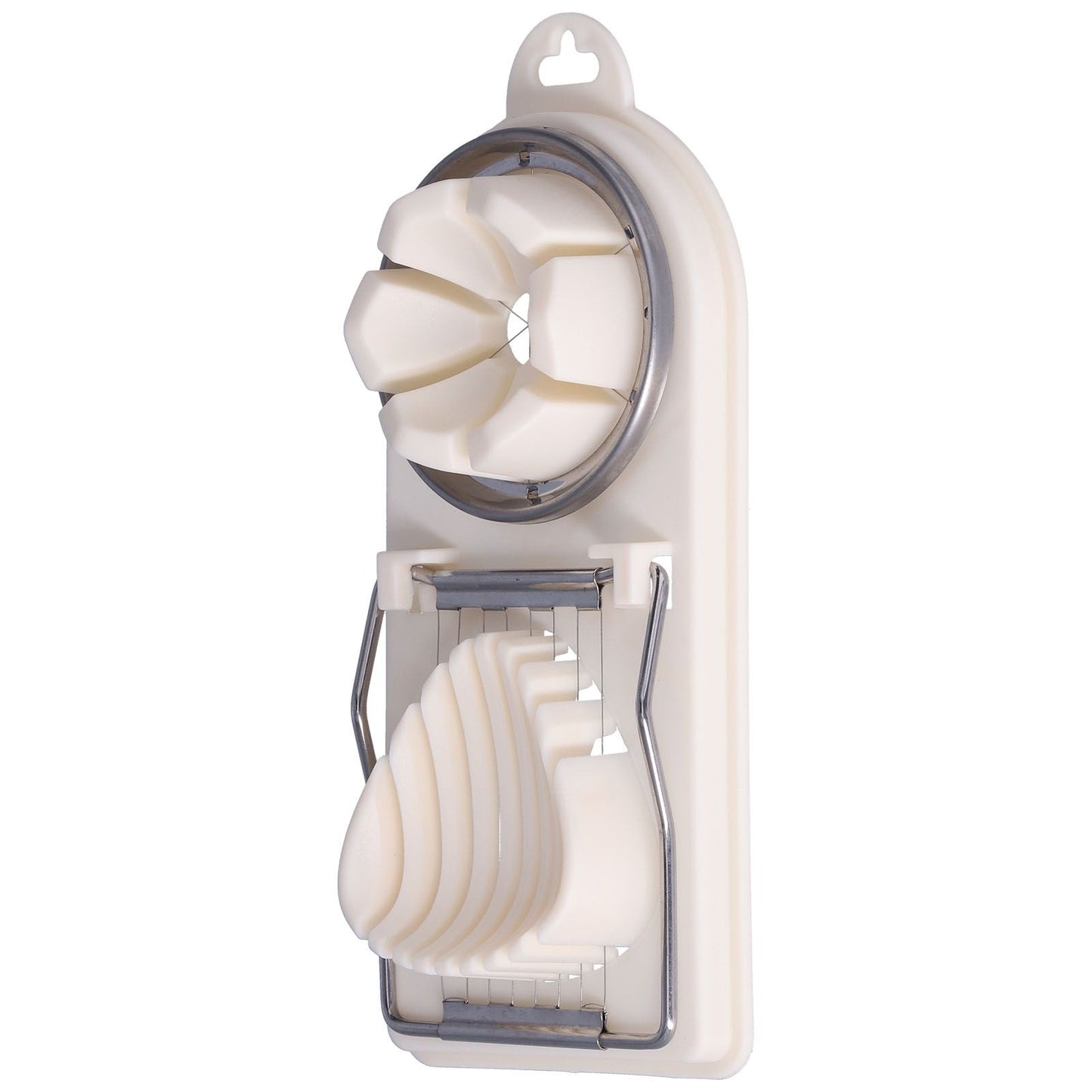 Egg Cutter Household Stainless Steel Wire Egg Cutter Safe Easy to Operate for Hard Boiled EggsWhite