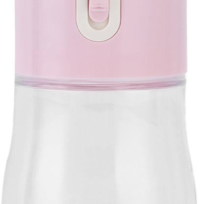 2 in 1 Pet Water Bottle Portable Anti Leakage Dog Food Bottler for Outdoor TravelingPink