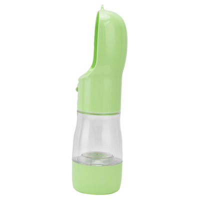 2 in 1 Pet Water Bottle Portable Anti Leakage Dog Food Bottler for Outdoor TravelingGreen