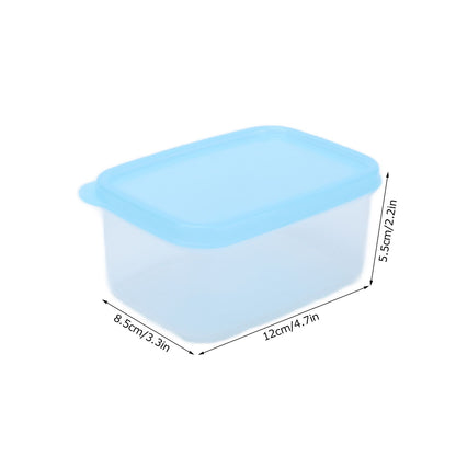 5Pcs Small Food Container Blue Heat Resistant Reusable Mini Airtight Multifunctional Food Box