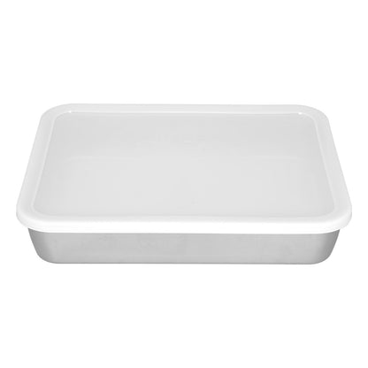 Stainless Steel Baking Tray Deep Flat Non Stick Baking Pan Food Storage Box with CoverS