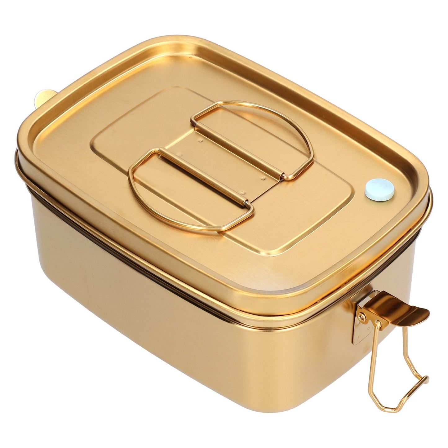 1.5L 2 Layer Lunch Box Portable Leakproof 304 Stainless Steel Bento Food Container Dinnerware for Home OfficeGold