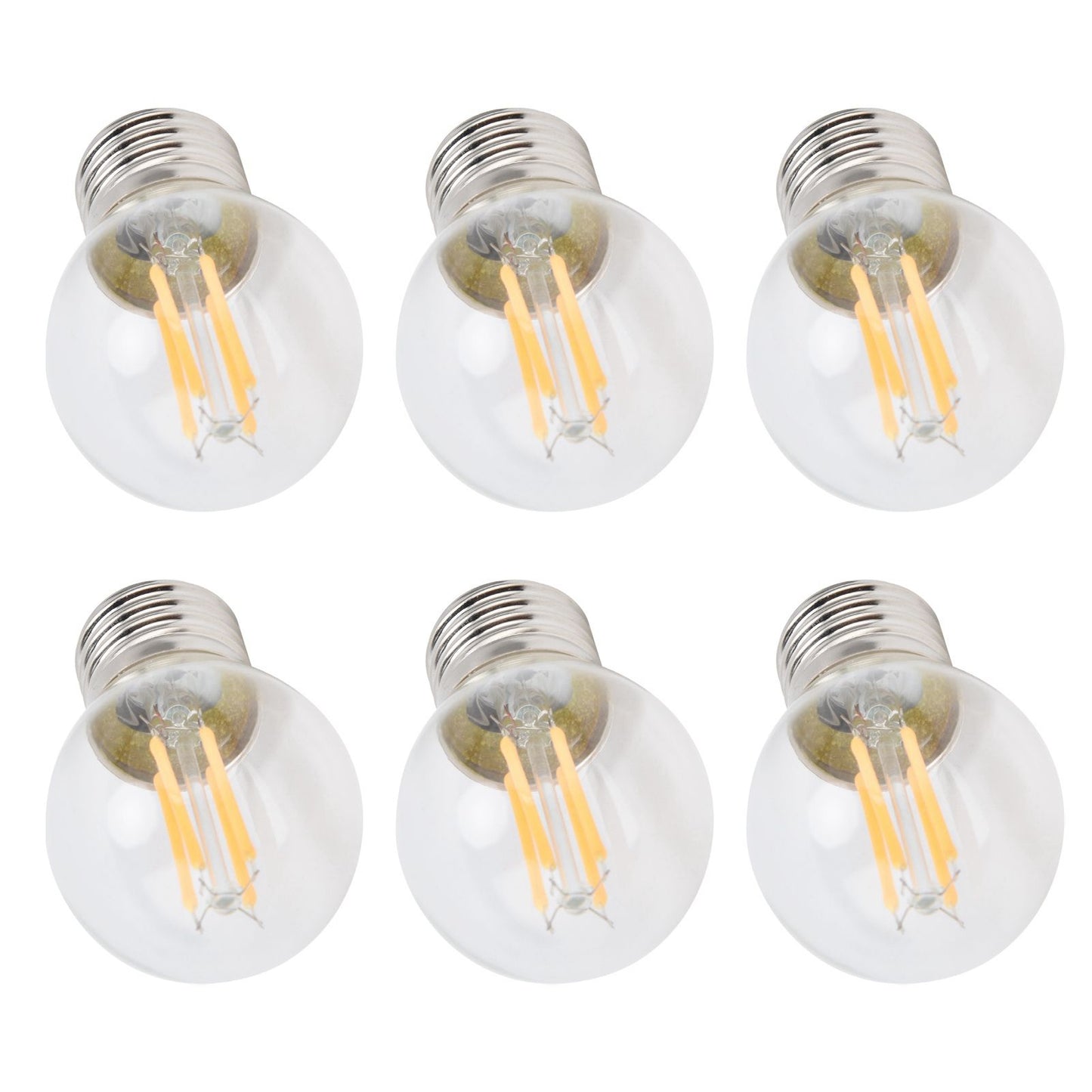 6PCS G45 E27 LED Light Bulb Transparent Glass Bulb Vintage Filament Lamp Warm Light 6W 220V