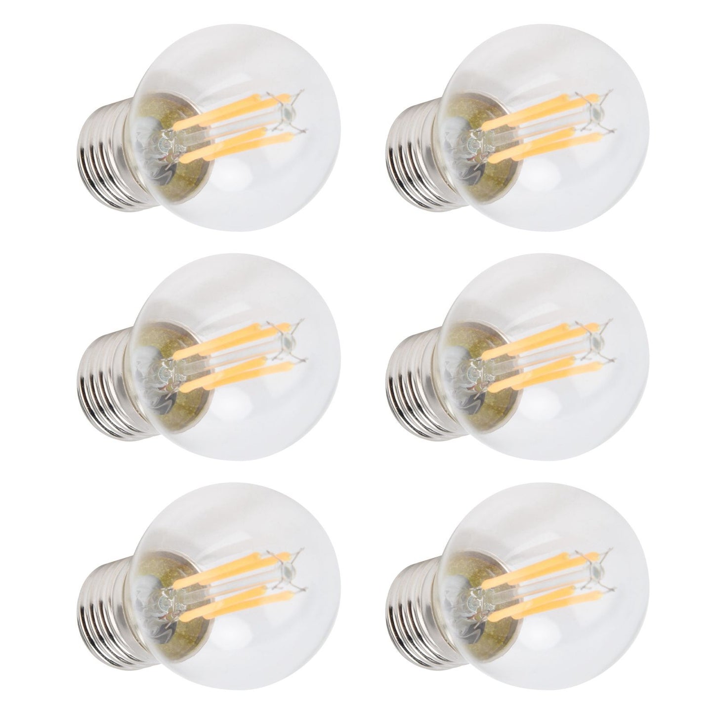 6PCS G45 E27 LED Light Bulb Transparent Glass Bulb Vintage Filament Lamp Warm Light 6W 220V