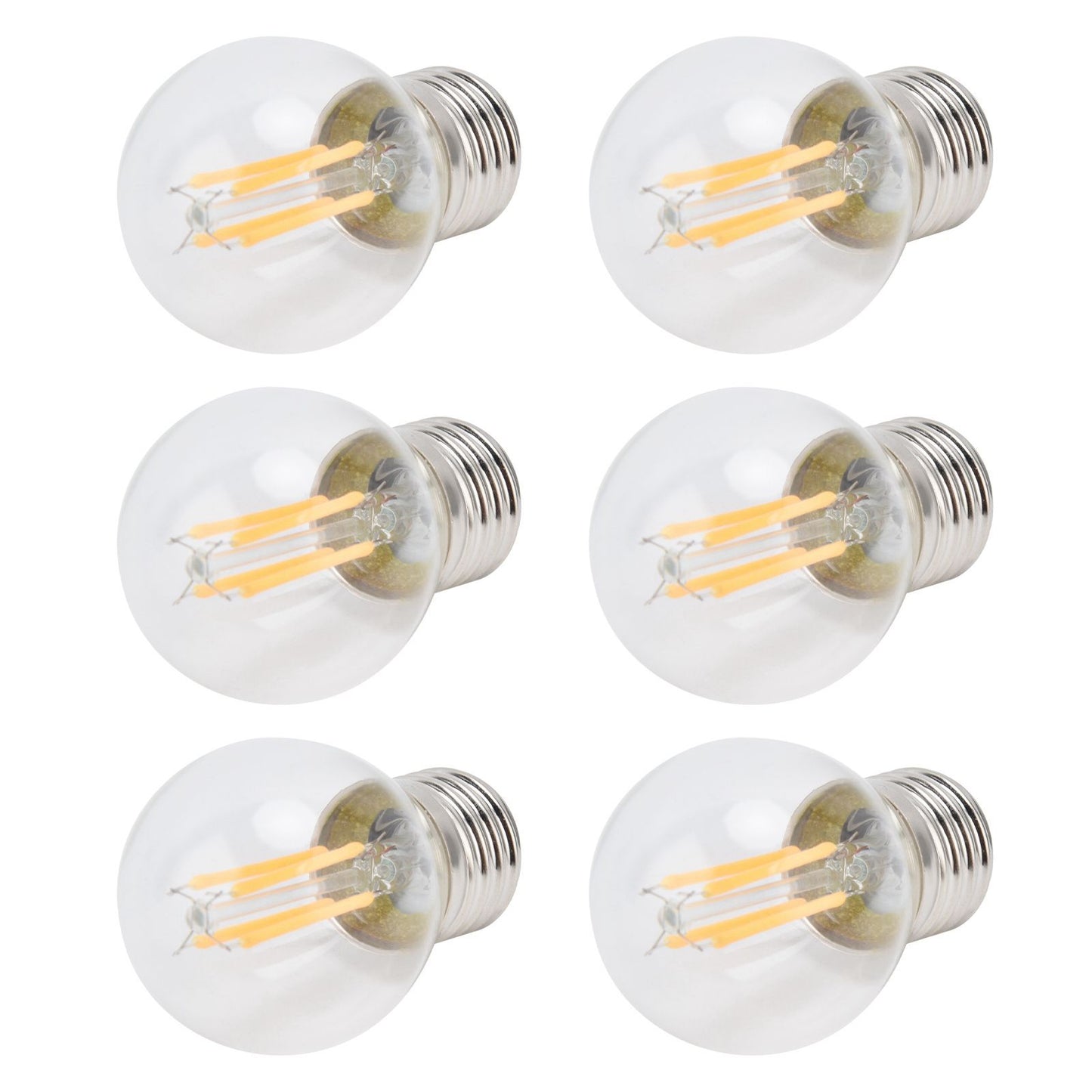 6PCS G45 E27 LED Light Bulb Transparent Glass Bulb Vintage Filament Lamp Warm Light 6W 220V