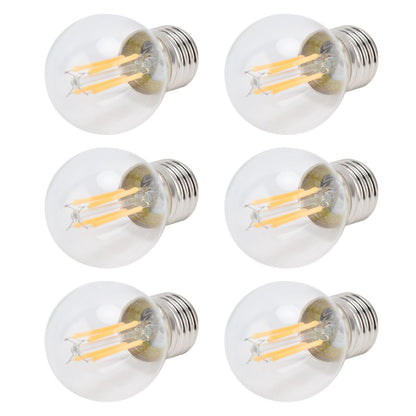 6PCS G45 E27 LED Light Bulb Transparent Glass Bulb Vintage Filament Lamp Warm Light 6W 220V