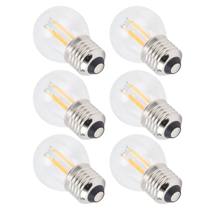 6PCS G45 E27 LED Light Bulb Transparent Glass Bulb Vintage Filament Lamp Warm Light 6W 220V