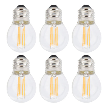 6PCS G45 E27 LED Light Bulb Transparent Glass Bulb Vintage Filament Lamp Warm Light 6W 220V