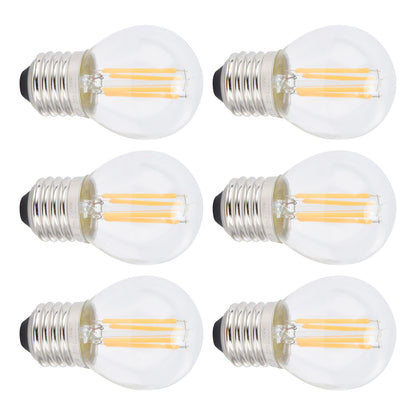 6PCS G45 E27 LED Light Bulb Transparent Glass Bulb Vintage Filament Lamp Warm Light 6W 220V