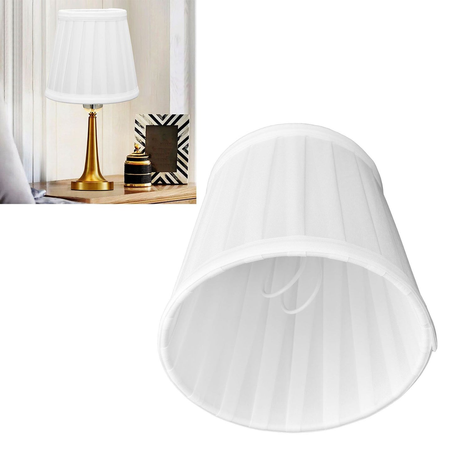 2Pcs Small Lamp Shades Wearproof Smooth Exquisite Lightweight Safe Convenient Table Lampshade0206 Gold