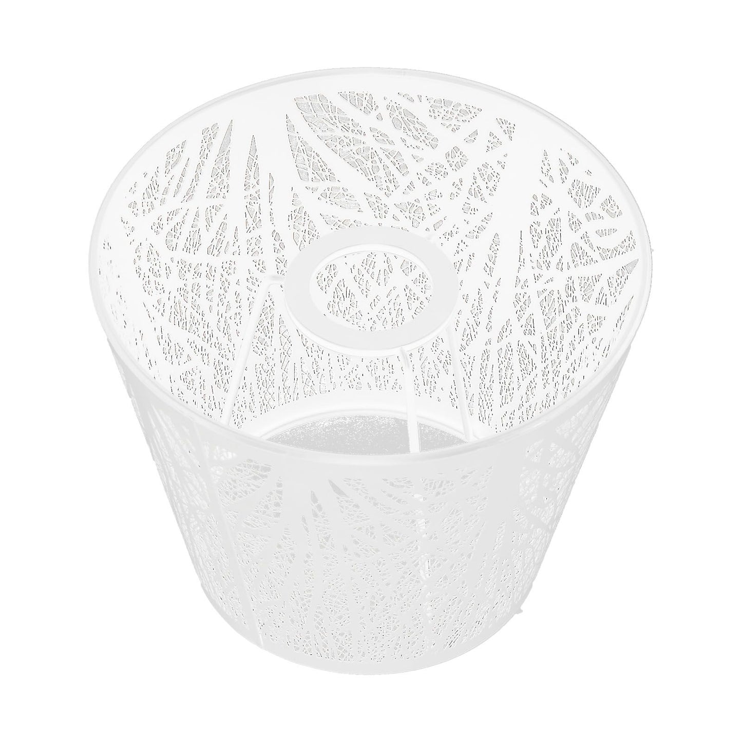 Wrought Iron Lampshade Carved Forest Tree Shaped E27 Mini Lamp Shade for Table Lamp Bedroom Bedside DecorWhite
