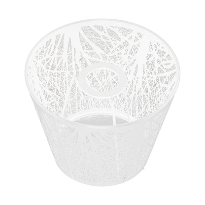 Wrought Iron Lampshade Carved Forest Tree Shaped E27 Mini Lamp Shade for Table Lamp Bedroom Bedside DecorWhite