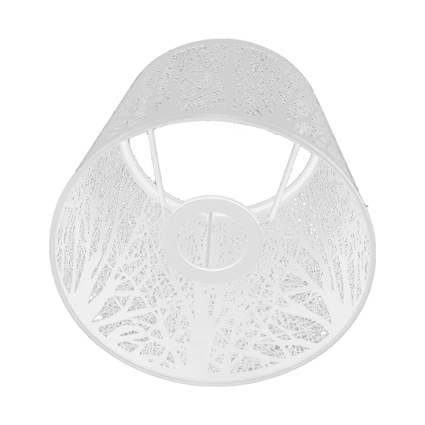Wrought Iron Lampshade Carved Forest Tree Shaped E27 Mini Lamp Shade for Table Lamp Bedroom Bedside DecorWhite