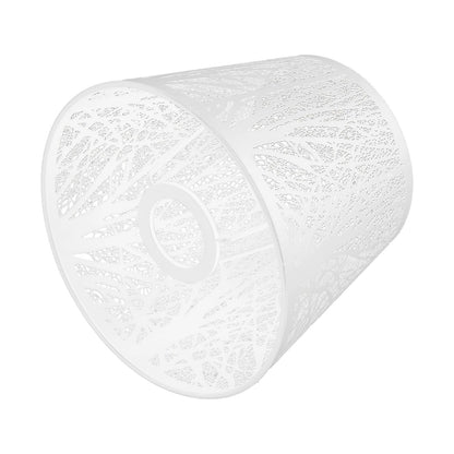 Wrought Iron Lampshade Carved Forest Tree Shaped E27 Mini Lamp Shade for Table Lamp Bedroom Bedside DecorWhite