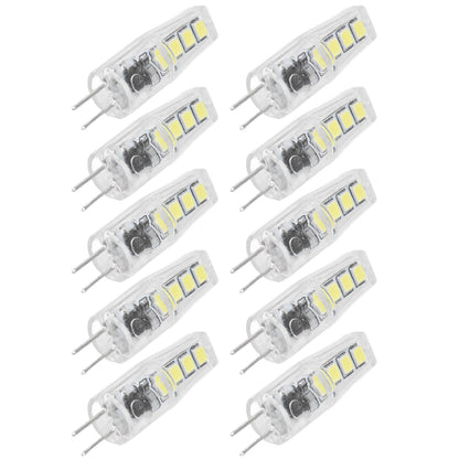 10Pcs G4 8LED Light 2835 Lamp Chips 2W 360 Angle PC Lamp Bulb for Home Office 220VWhite Light