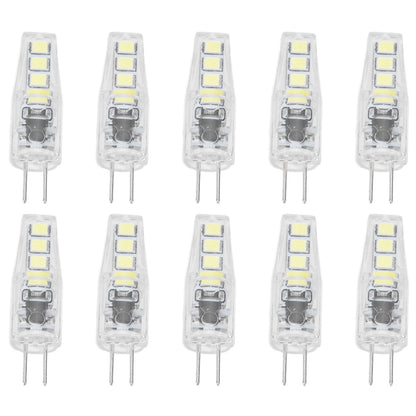 10Pcs G4 8LED Light 2835 Lamp Chips 2W 360 Angle PC Lamp Bulb for Home Office 220VWhite Light