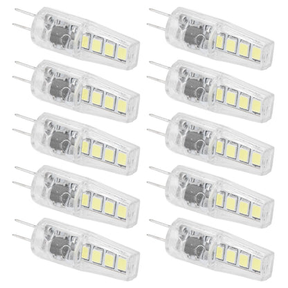 10Pcs G4 8LED Light 2835 Lamp Chips 2W 360 Angle PC Lamp Bulb for Home Office 220VWhite Light