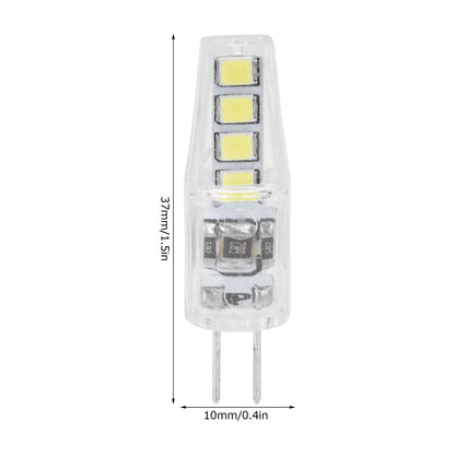 10Pcs G4 8LED Light 2835 Lamp Chips 2W 360 Angle PC Lamp Bulb for Home Office 220VWhite Light