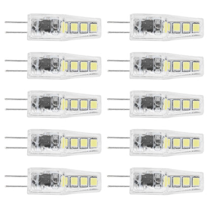 10Pcs G4 8LED Light 2835 Lamp Chips 2W 360 Angle PC Lamp Bulb for Home Office 220VWarm Light
