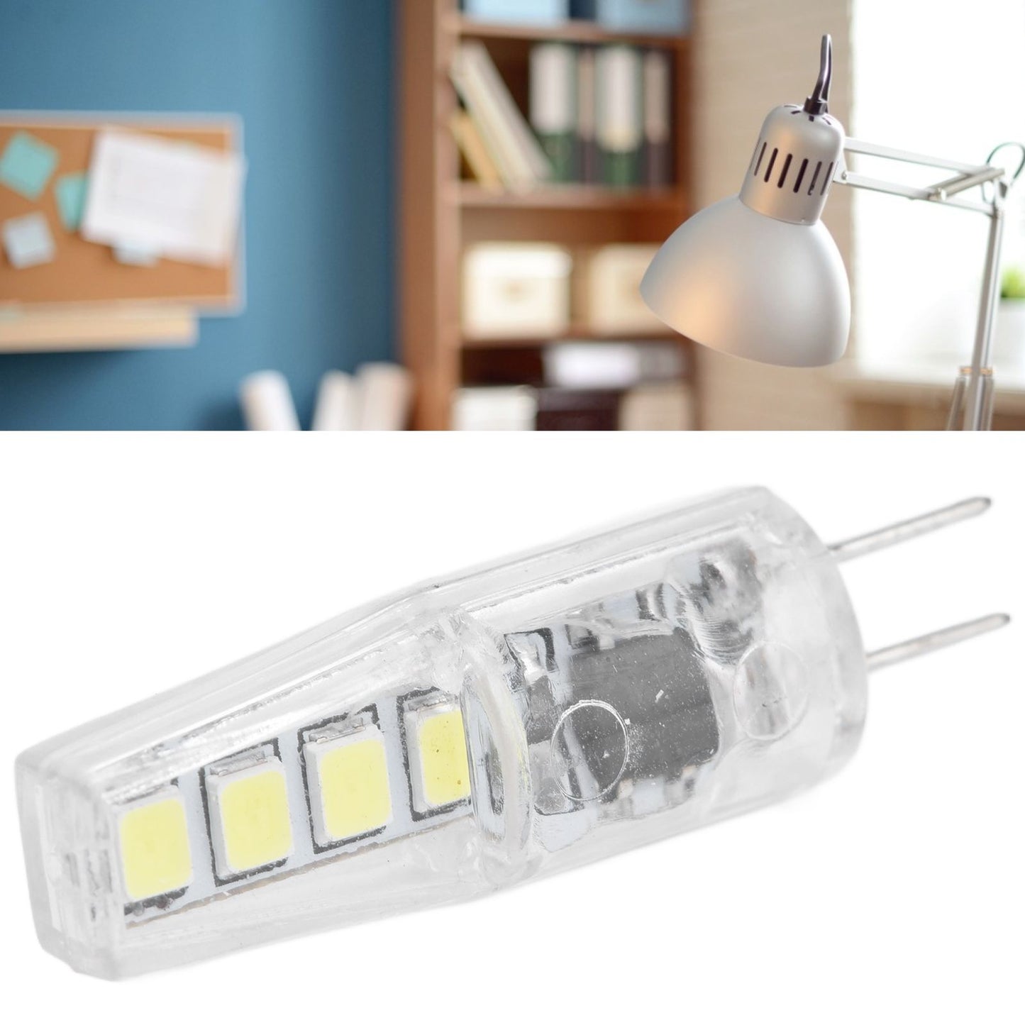 10Pcs G4 8LED Light 2835 Lamp Chips 2W 360 Angle PC Lamp Bulb for Home Office 220VWarm Light
