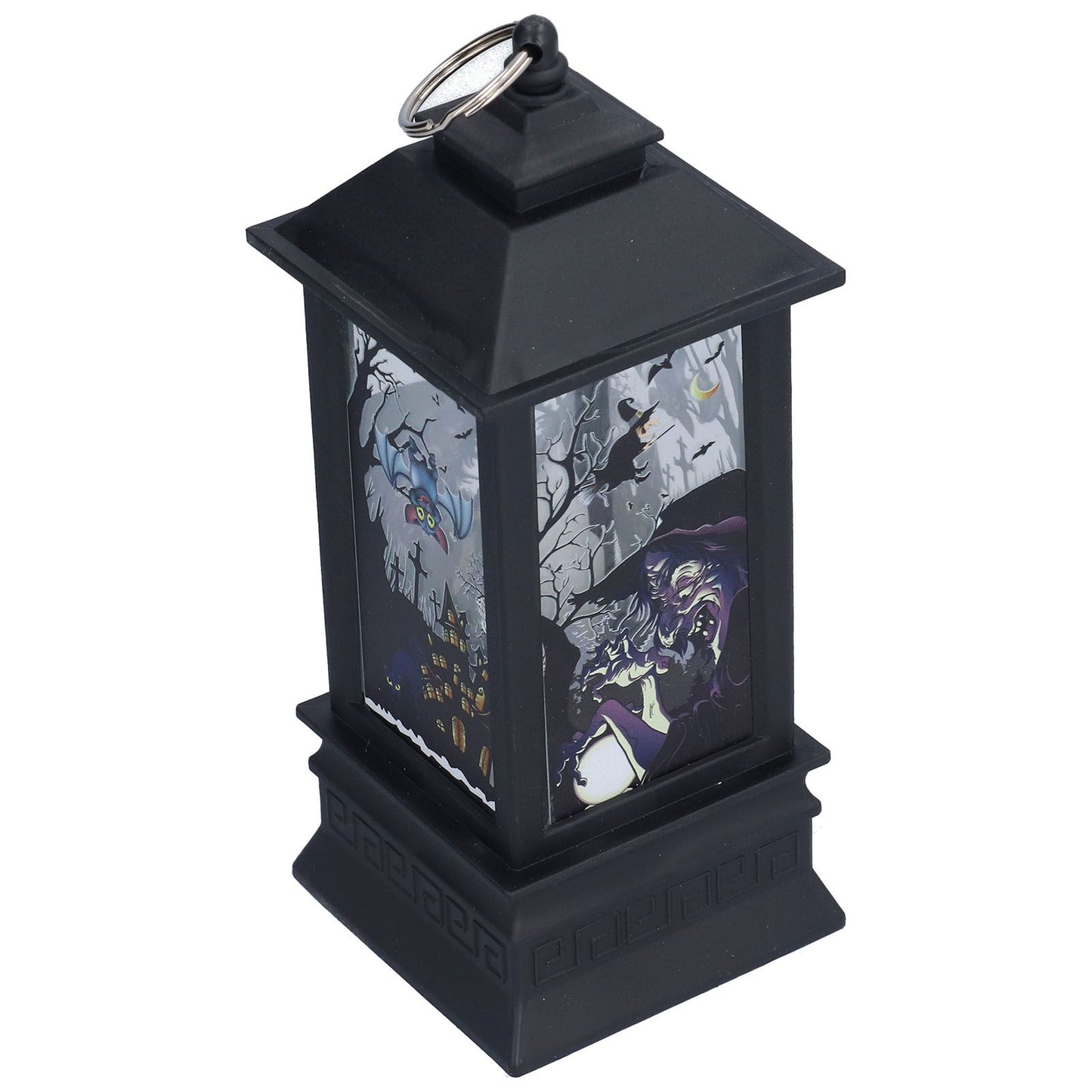Halloween Lantern LED Witch Pattern Night Light Simulated Candle Flame Light for Party Bar
